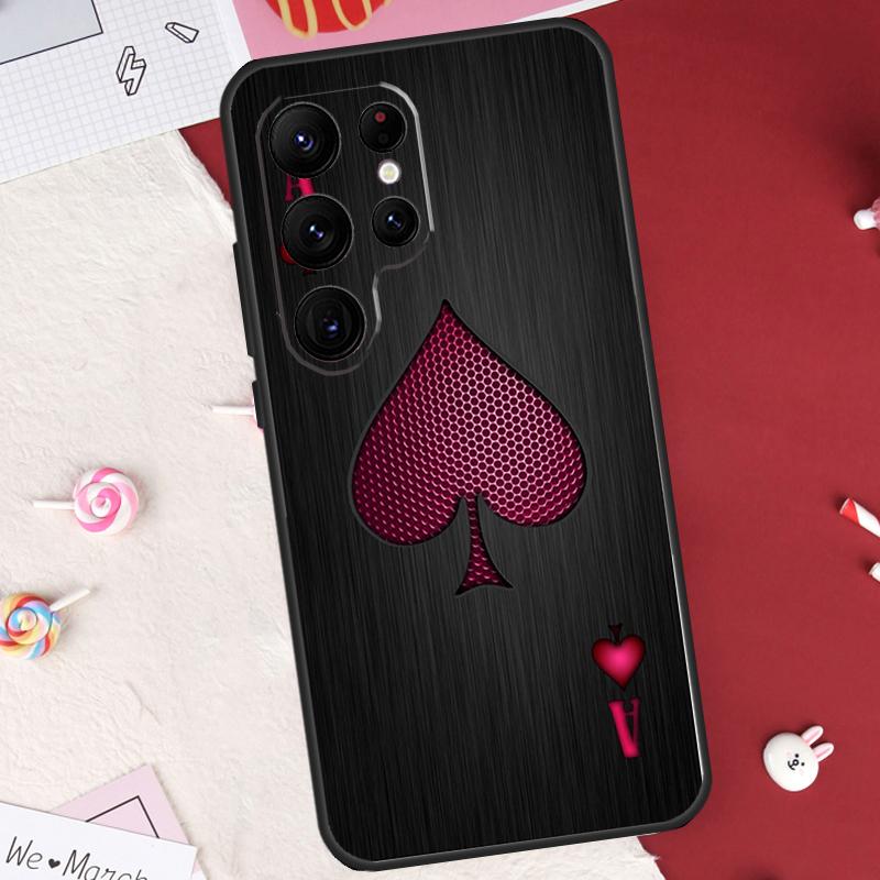 Ace of Spades Case For Samsung Galaxy S25 FE S23 FE S20 S21 S22 S24 S25 S26 Ultra S10 S25 Plus Cover Shell