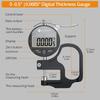 Neoteck Digital Thickness Aluminum Alloy Measurement Large LCD Thickness Gauge Gauge, Construction, 0.01mm Accuracy, 0-12.7mm Range, Display,