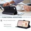 For iPhone 6/6s/7/8/SE (2020)/SE (2022) Case PU Leather Wallet Cover with 2 Straps