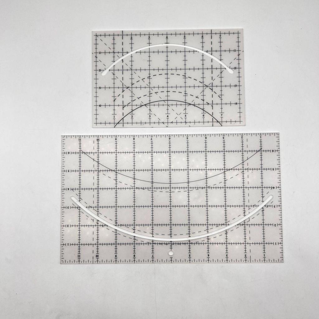 Acrylic Irregular 90° Sewing and Patchwork Ruler for Fabric Cutting
