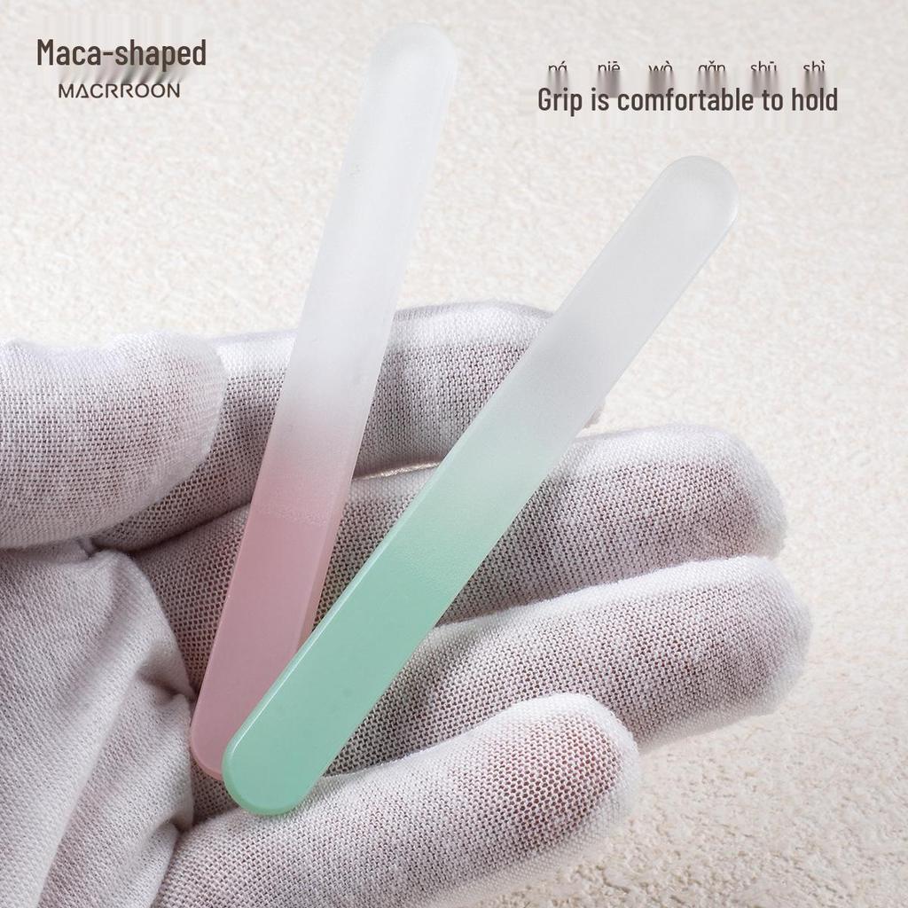 9cm Double-Sided Nano Glass Nail File – Fine Grit Mini Manicure Polisher