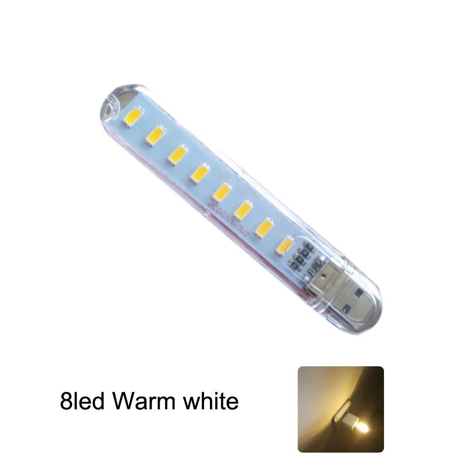 24/8/3 LEDs Mini USB LED Buchlampe RGB Ultra Helle Leselampe SMD Glühbirne Für Powerbank Laptop Notebook Tragbare Nachtlichter