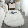Oval Soft Silkly Plush Carpet Modern Home Decor Living Room Sofa Coffee Table Floor Rug Girl Bedroom Foot Mat Balcony Cushion