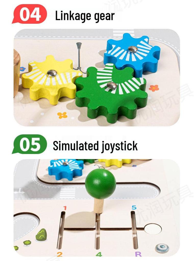 Wooden Busy Board: Multifunctional Activity Table for Toddlers, Bead Maze & Early Education Toy