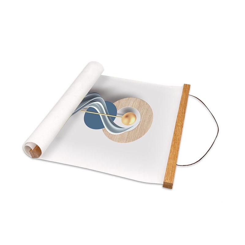 Magnetisches hängendes Gemälde mit geometrischen Bildern, dekoratives Gemälde, Scroll-Fotobild mit solidem Poster-Clip, Wanddekoration