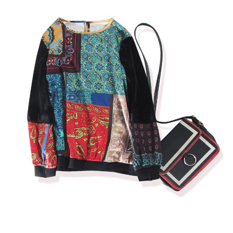 

Jue Футболка из полиэстера с цветовой блокировкой, обязательная благотворительность Flower color L