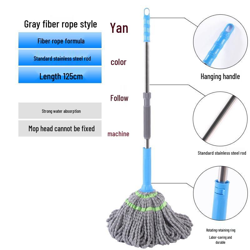 Mop rotativ autostorcător fără mâini - Absorbant de apă, Curățare dintr-o singură mișcare