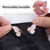 2PCS Butterfly Waist Buckle Pair of Buckles Removable Nail-free Seam-free Waist Button Jeans Waist Circumference Large Change Small Waist Artifact