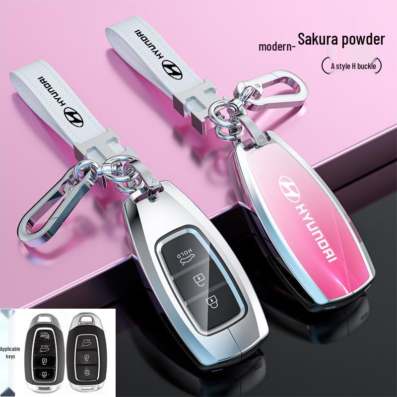 Hyundai Tucson Palisade IONIQ Nexo L Key Case Snap Button Shell