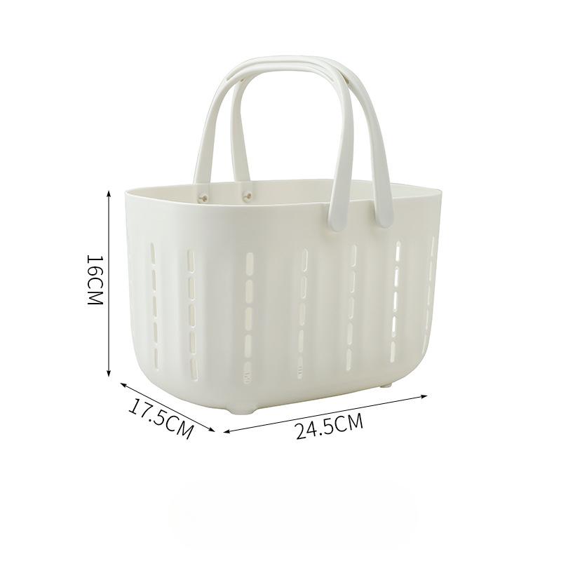 

Полая пластиковая портативная корзина для ванны Корзина для хранения туалетных принадлежностей для ванной комнаты Слив Портативная корзина для ванны Студенческая корзина для ванны Корзина для ванны Цветок для ванны 24.5*17.5*16cm белый