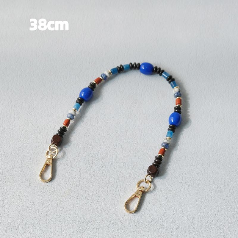 New Fashion Woman Bag Accessory Detachable Blue Beaded Chains Cute Acrylic Luxury Strap Women Elegant Bag Acrylic Handle Chain