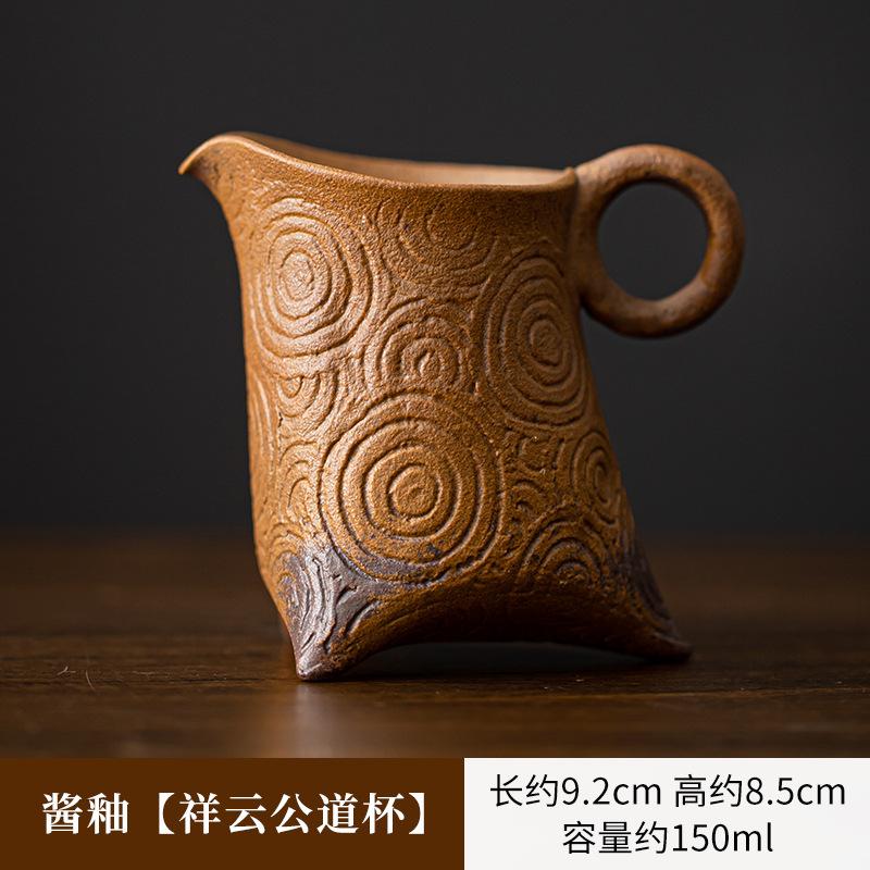 

120 мл китайский грубый керамический кувшин для чая ручной работы глазированный соус Ча Хай Бытовая чашка правосудия Dahongpao Китайский чайный сервиз Оборудование