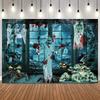 Scary Halloween Theme Photography Backdrop Horror Hospital Bloody Haunted House Halloween Party Photo Background Decor Banner7