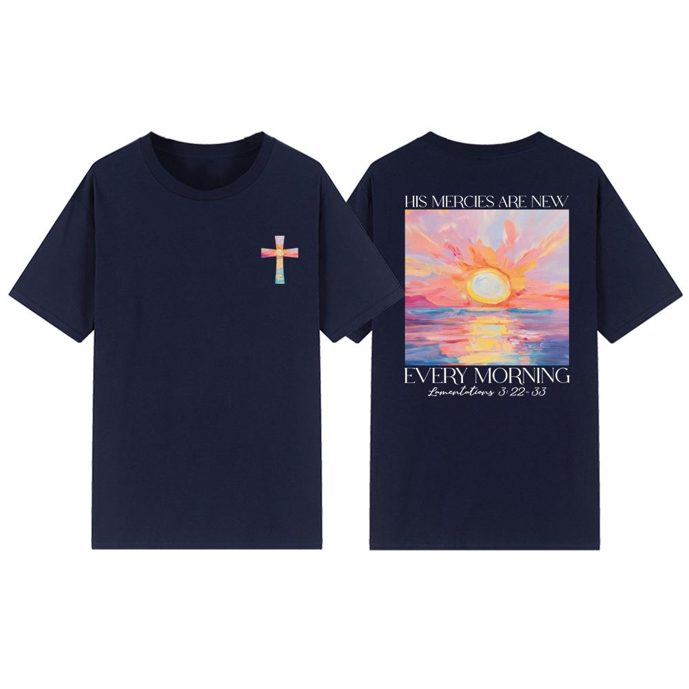 Religious T-shirt Christian Shirt Inspirational Tee Men Women Short Sleeve T-shirts Bible Verse Tops Unisex Graphic T Shirts