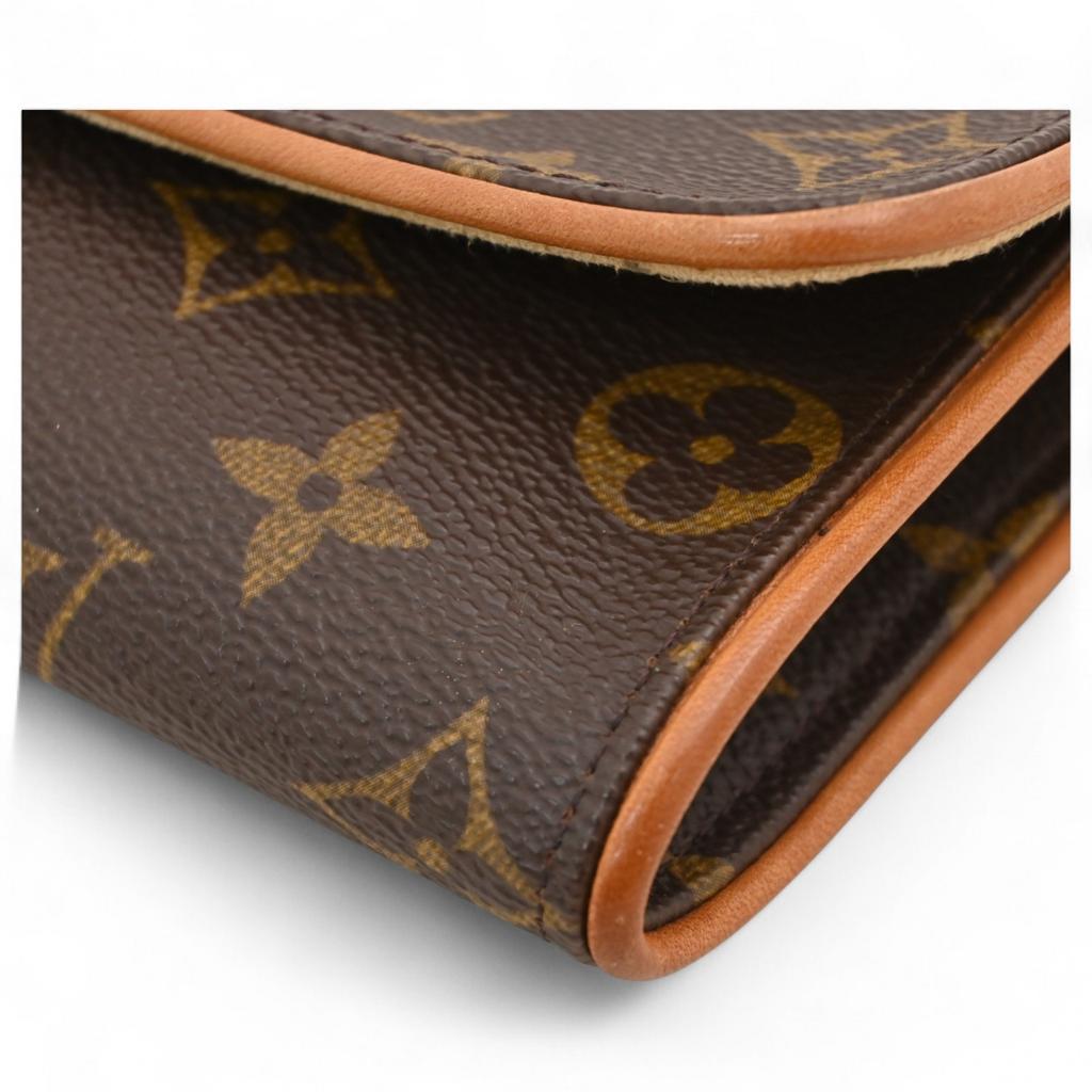 Auth LOUIS VUITTON Monogram Pochette Twin PM Shoulder Bag Brown PVC Canvas Women’s lv6934ce