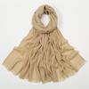 New Hot-selling Bamboo Cotton Solid Color Long Towel, Boutique Breathable Women's Versatile Bag Head Soft Scarf