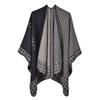 Women's Fashion Autumn Winter Warm Scarf Sweet Striped Diamond Cape Korean Style Pashmina Shawl