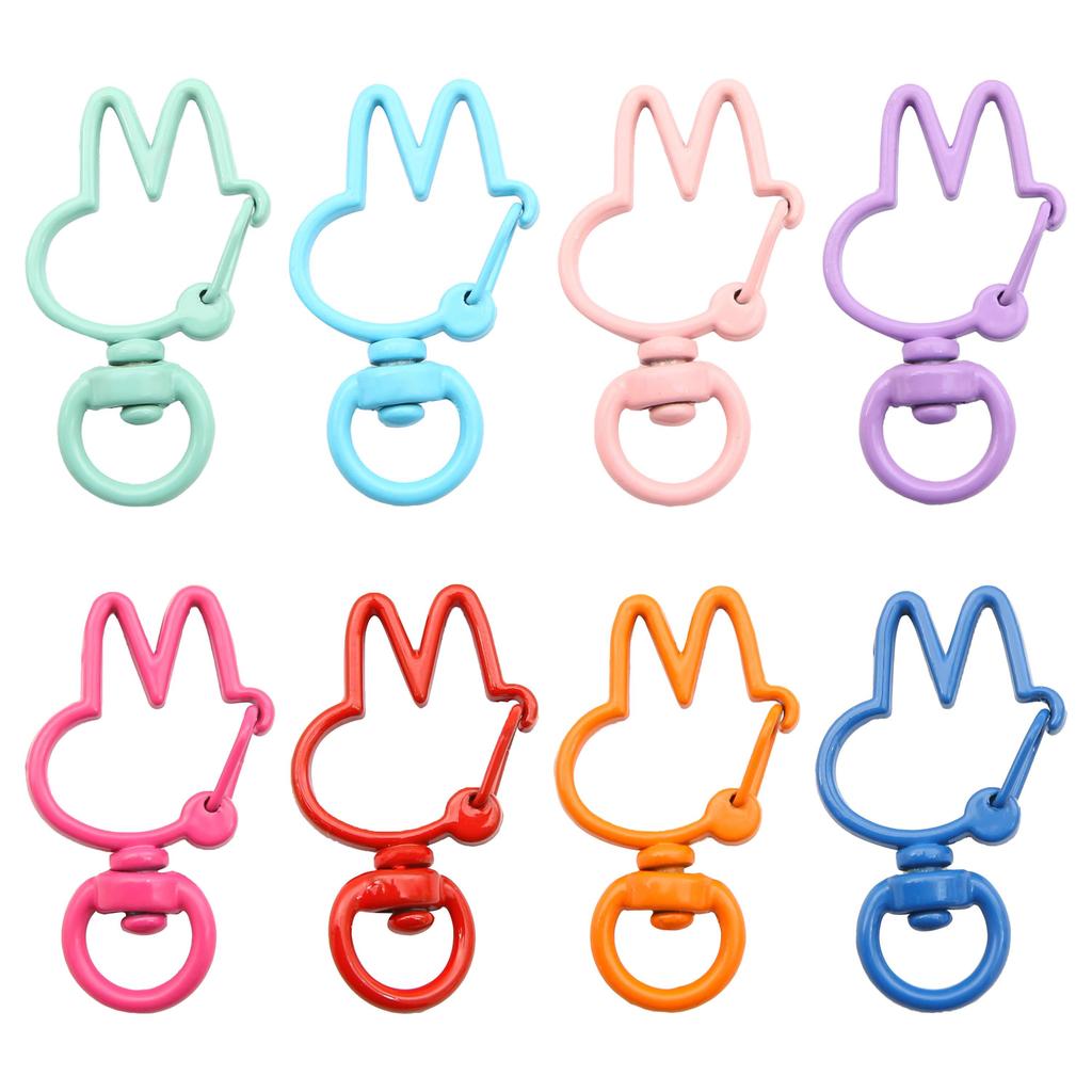 31X39mm Candy Colored Alloy Shell Shaped Spring Buckle Special-shaped DIY keychain Accessories Creative Accessories Hanging Ornaments