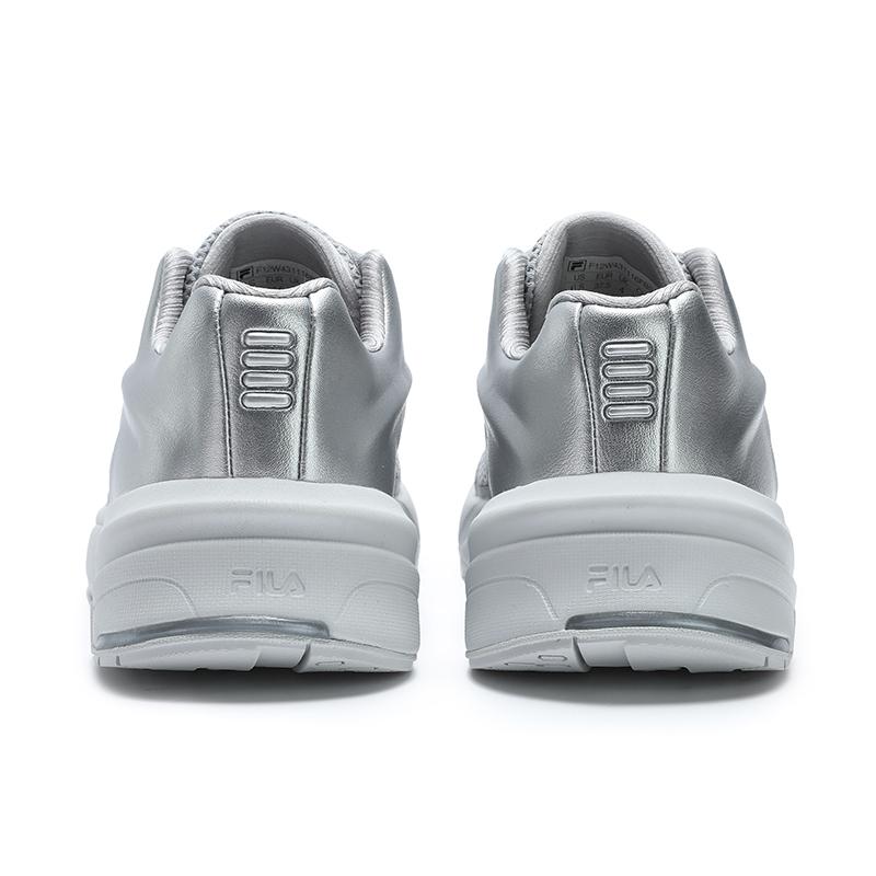 Fila Replica Fashion Trend Bright Color Thick Sole Height Increasing Liquid Silver Low Top Casual Shoes Women Casual Shoes Bright-Silver F12W431116FBS