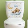 Cartoon Bear Moon Cloud Stars Wall Sticker Self-Adhesive Removable Hallway Dorm Home Decor