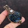 Black Ethiopian Opal Pendant Copper Wire Wrapped Pendant Rainbow Moonstone Pendant Gemstone Pendant Handmade Copper Jewelry Anniversary Gift