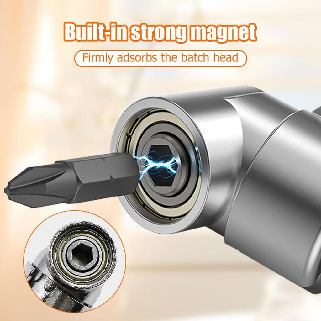 Right Angle Drill Adapter 105 Degree Socket Extension Attachment 1/4 Inch Screwdriver Bits For WarehouseGarageConstruction