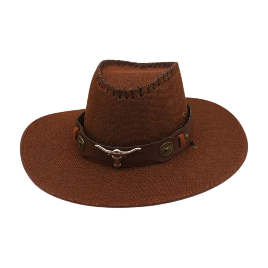 National Bull Head Hat Sunscreen Hat Western Cowboy Hat Thin Big Eaves Sunscreen Hat