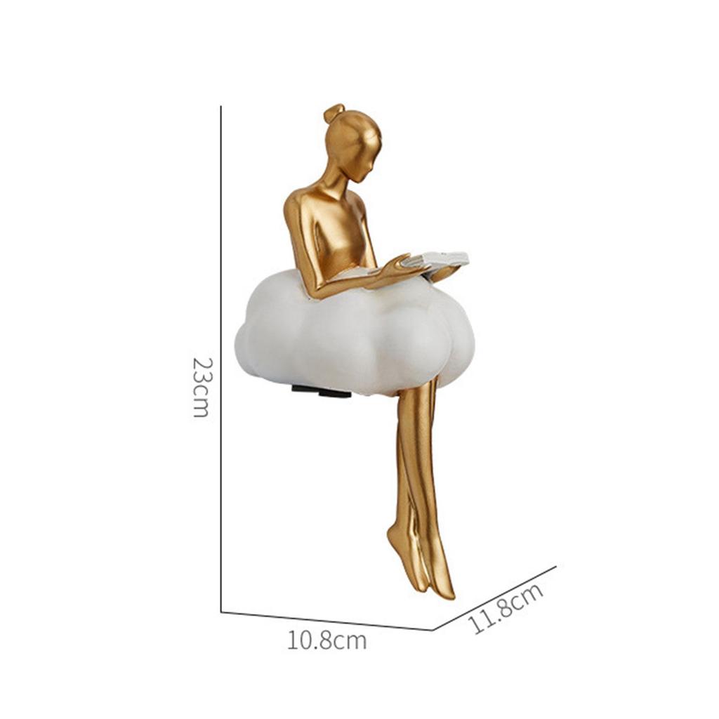 Art Statue Decor Women Christmas Gift Table Centerpiece Character Statue for Living Room Office Shelf Bookshelf Decorations