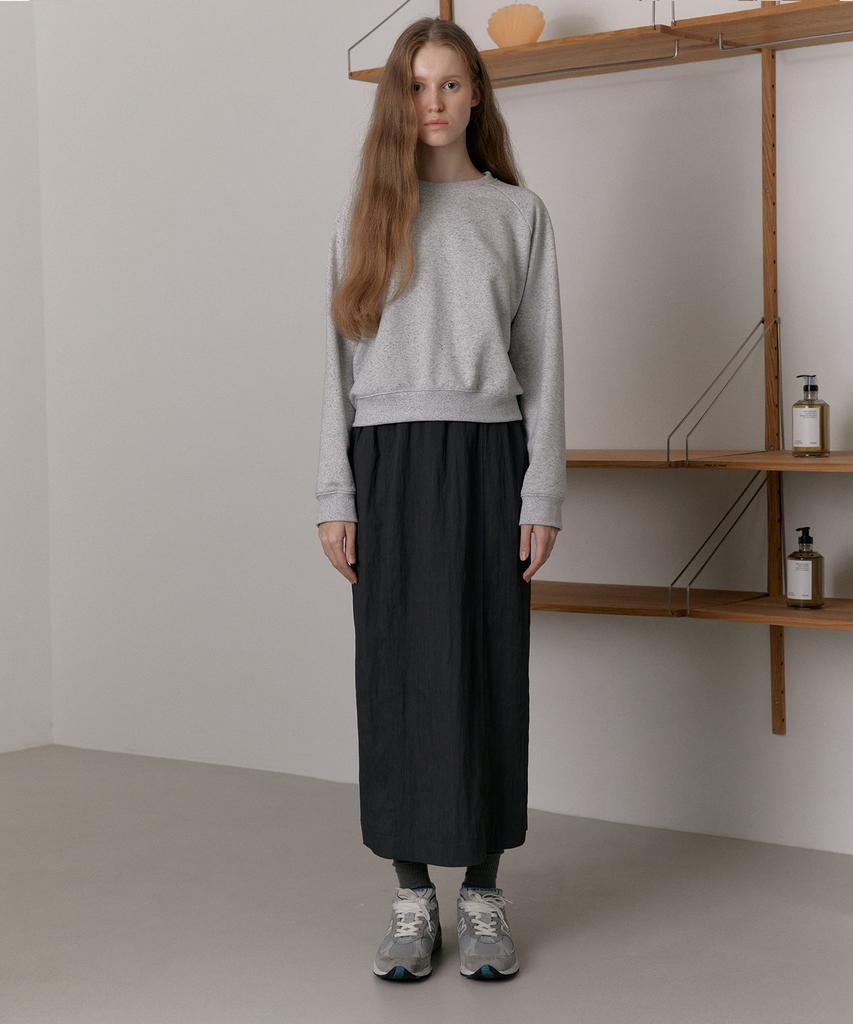 38 Come On Common Nylon Banding Skirt (Charcoal)