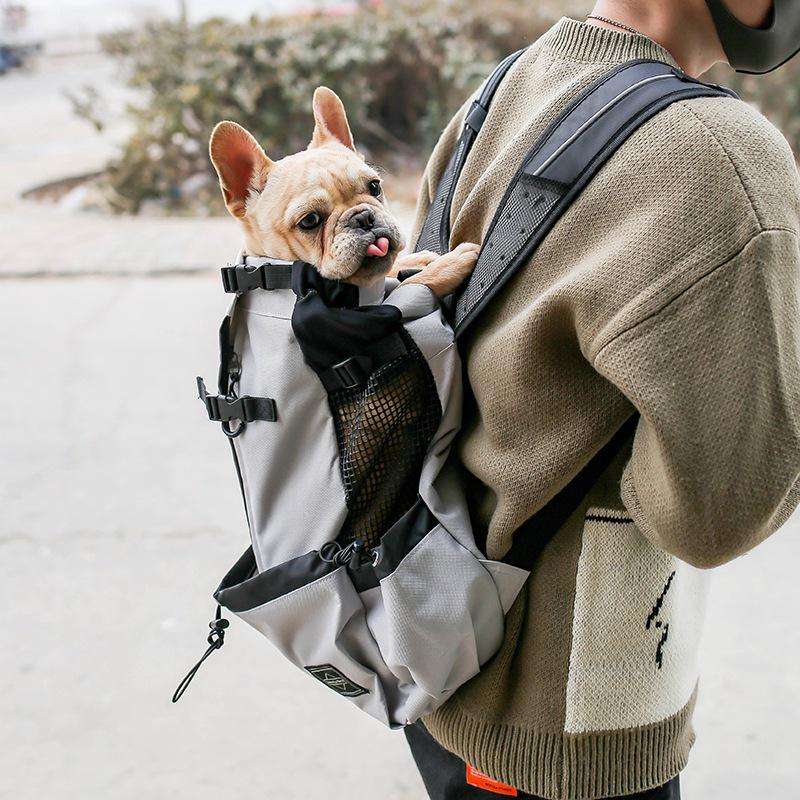 Pet Travel Backpack: Ventilated & Breathable Double Shoulder Bag for Dogs - Perfect for Biking & Shopping