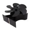 6 Blades Stove Fan Aluminum Alloy Rounded Edge Uniform Heat Dissipation Silent Heat Powered