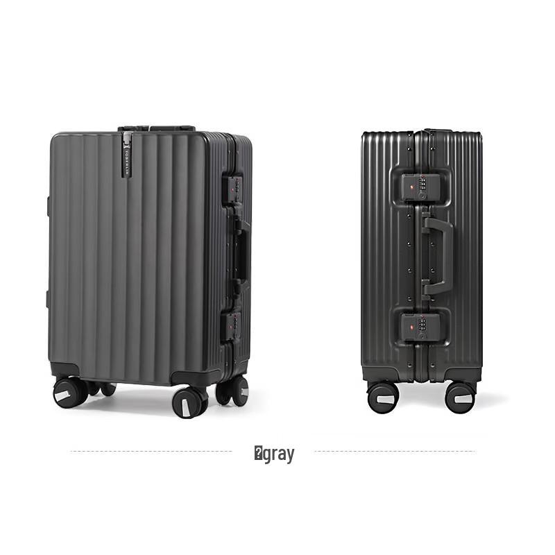 TOBERLIR Aluminum Frame Luggage with Silent Wheels