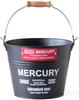 Mercury Interior Bucket Cleaning Storage Tin Small 5L Camp Outdoor Firewood Holder Matte Black ME048127