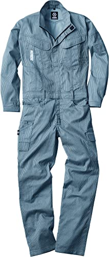 

REKROM R302 Long Sleeve Coveralls, All-Season Coveralls with Multi-Function Cargo Pockets, Motorcycle Workwear, Work Uniform (L BC-Black Hickory)