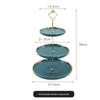 Ruhan European Style Ceramic 3-Tier Dessert Stand