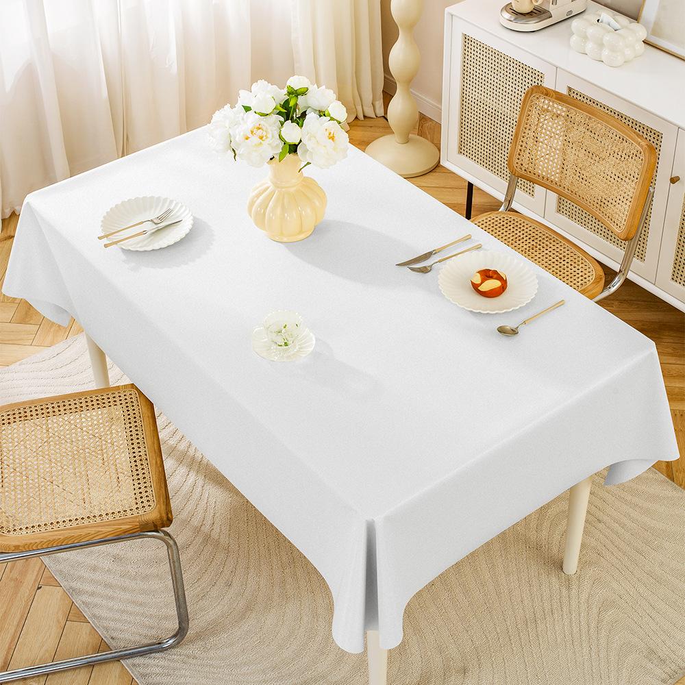 Anti-slip Fruit Stand Plaid Tablecloth PVC Waterproof and Oil-proof Rental House Solid Color Rectangular Table Coffee Table Tablecloth