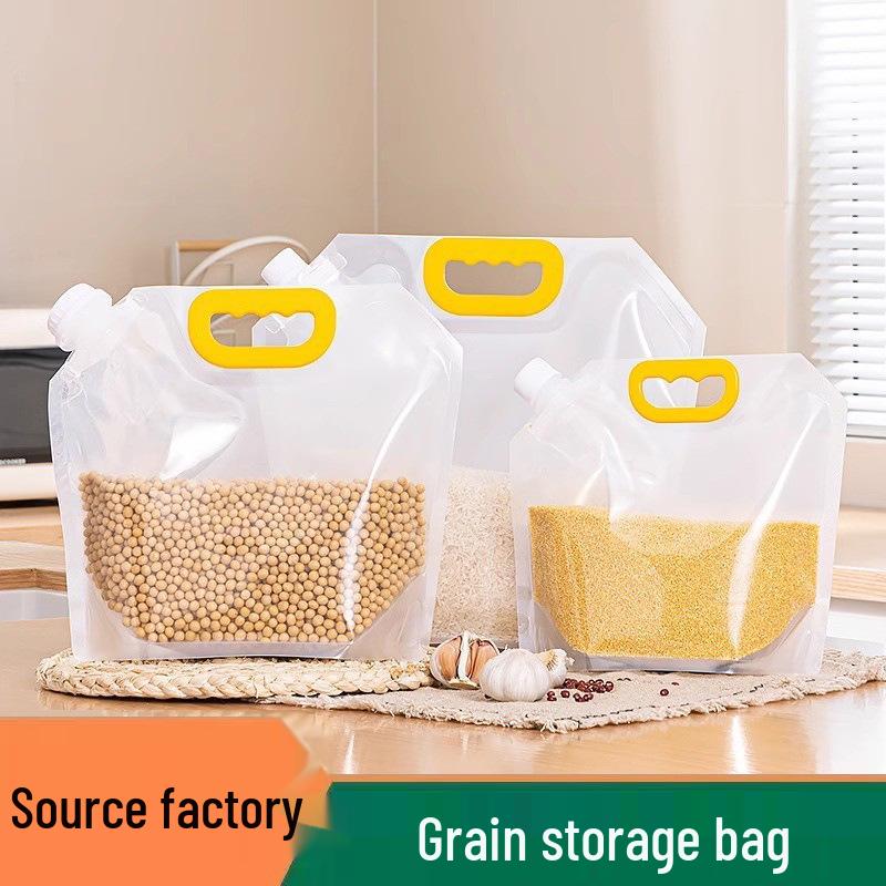 

Five Grains Self-Standing Moisture-Proof Transparent Spout Bag for Rice and Beans