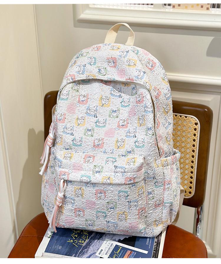 

School bag 2025 new small fresh cute sweet Korean version versatile student school bag light travel backpack casual backpack