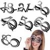Rhinestone Birthday Number Rhinestone Glasses Funny Party Favors Party Sunglasses  Unisex