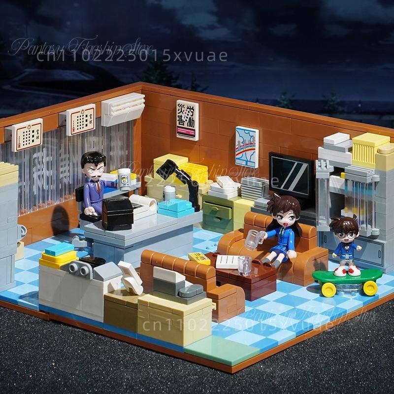 Keeppley Detective Conan Building Blocks Mori Detective Agency Three-story Assembling Toy Model Large Collection Christmas Gifts