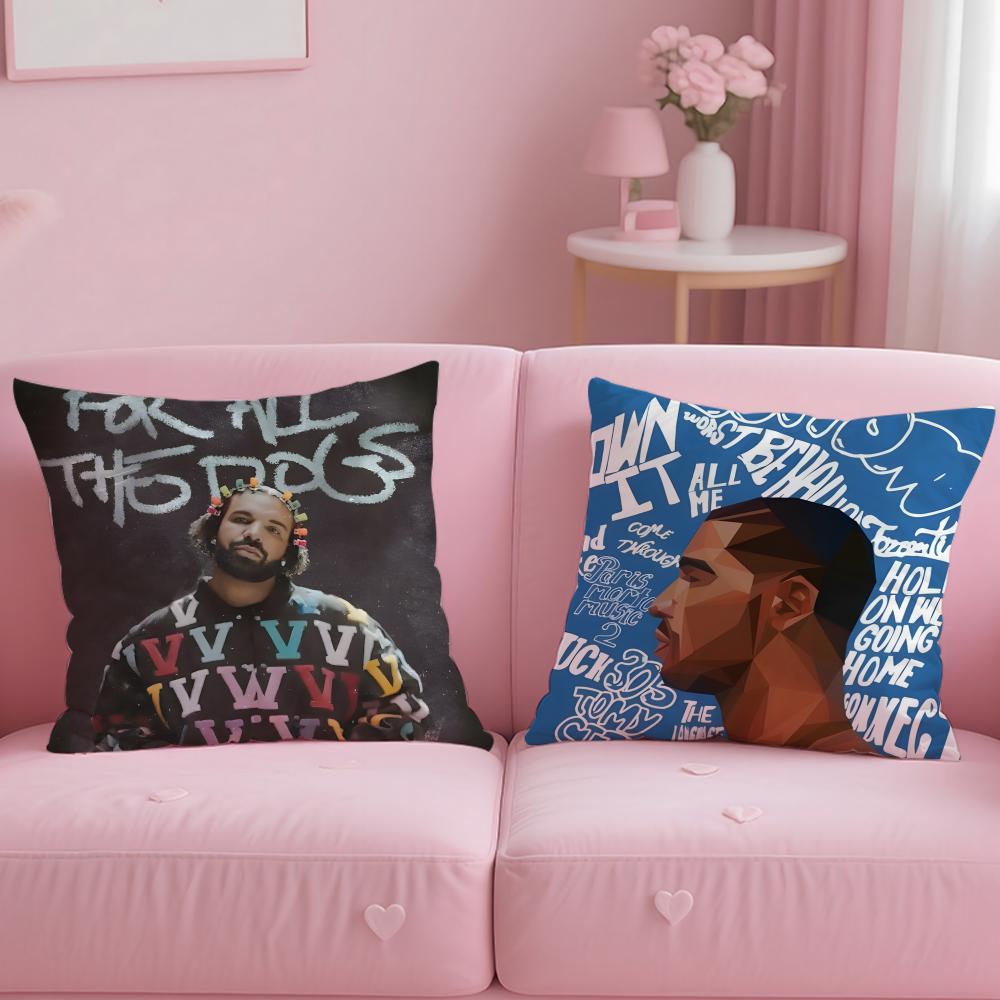 popular singer Drake Cushion Cover Soft  EasyWash Pillow Case  Versatile for Couch Bed Travel and Office