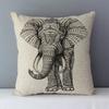 Cozy Couch Cushion Cover Home Decorative Pillows Black Elephant Kola Elk Printed Animals Pillowcase