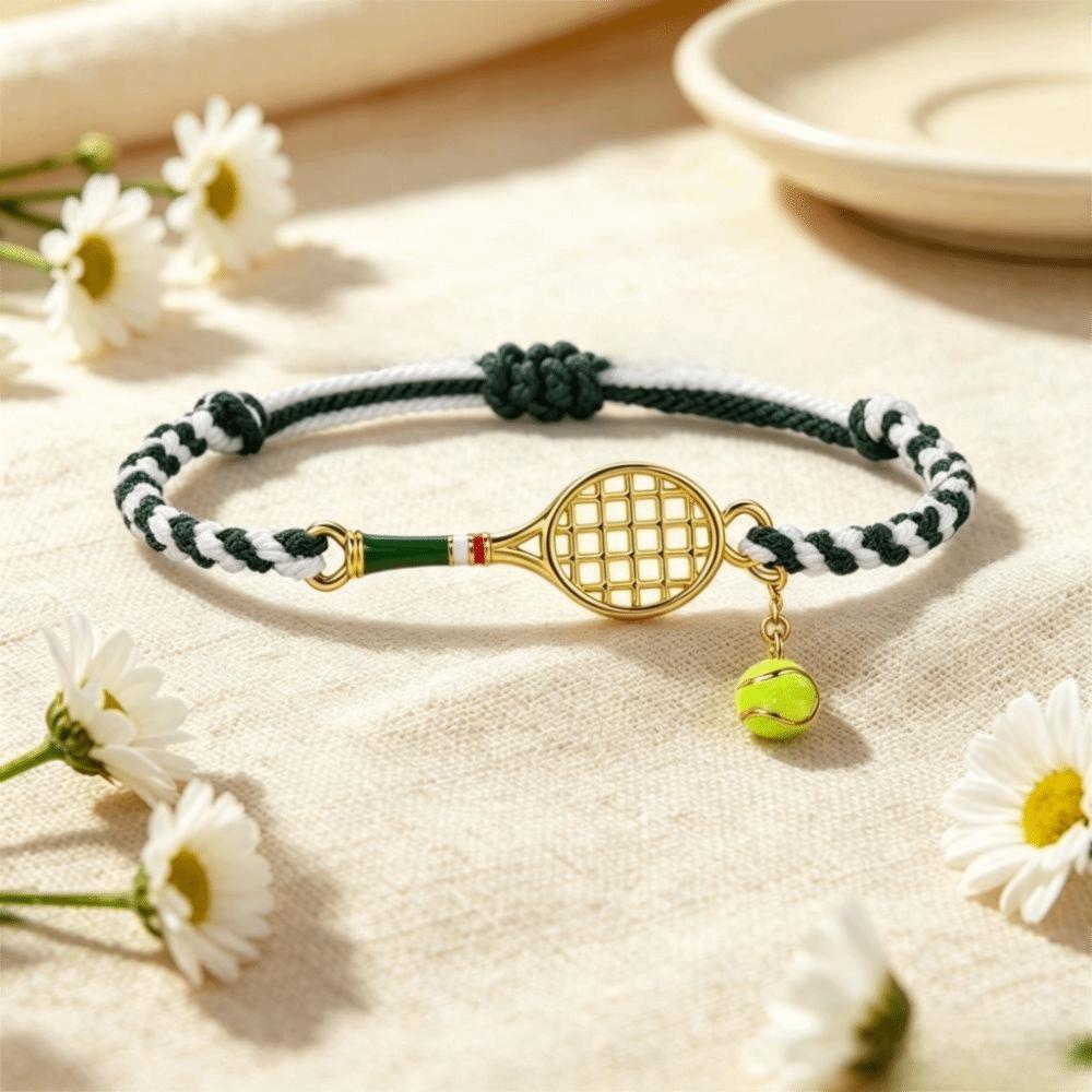 Braccialetto Racchetta da Tennis Regolabile Design Leggero Braccialetto per Coppia Regalo per Coppia