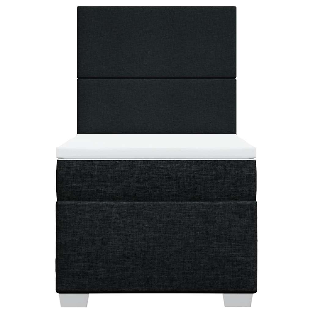 Vidaxl Continental Bed With Mattress, Black, Fabric, 80X200 Cm