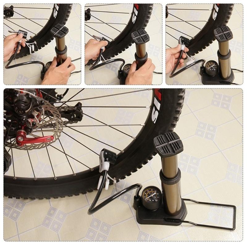 High Pressure Portable Foot Step Pump Foot Activated Portable Tire Inflator Compact Bike Air Pumps For Quick Inflation