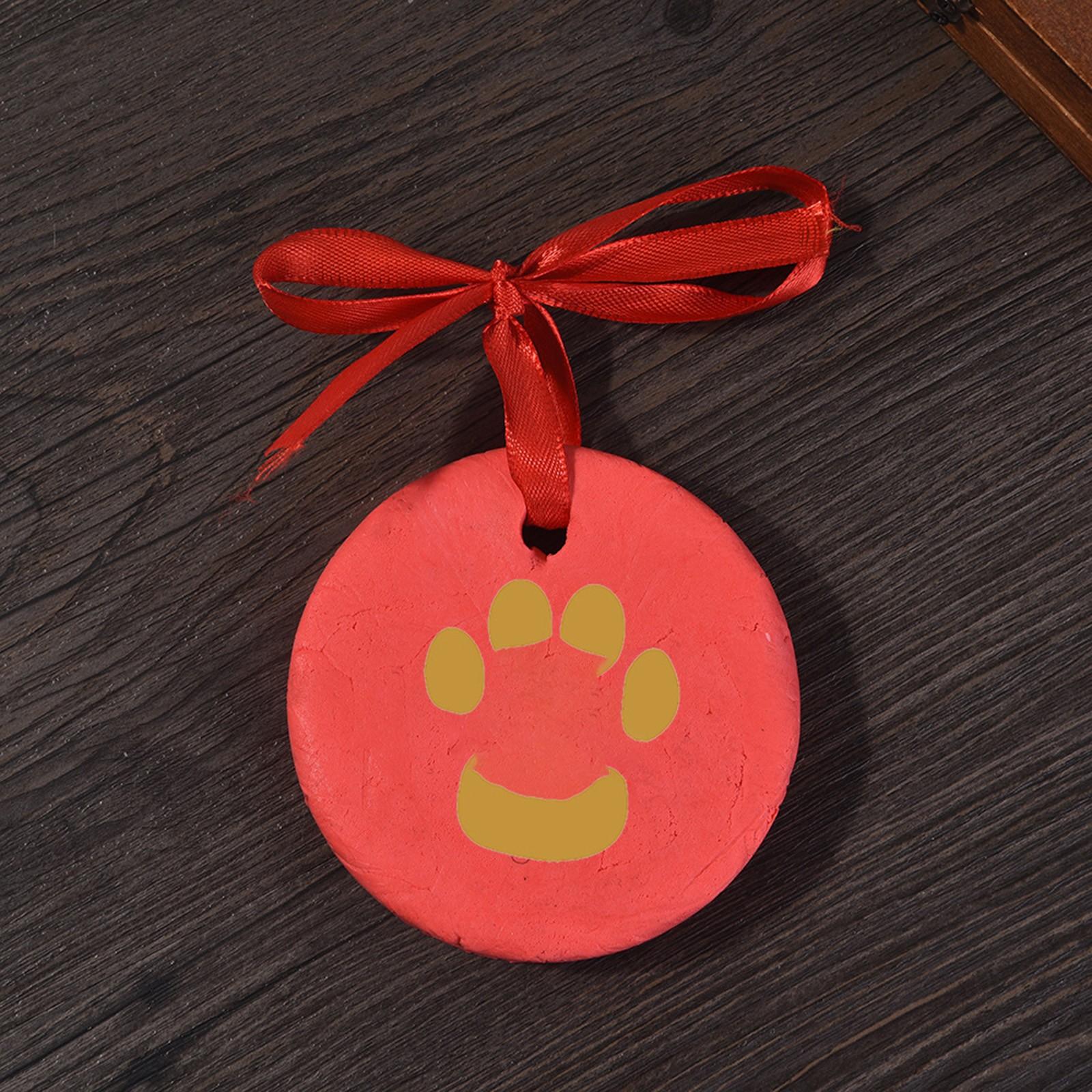 

Pet Print Mud Pet Подарок на день рождения Грязь Кошка Собака Ручной И Ножной Отпечаток Грязь Мемориальные Принадлежности Набор One Size красный