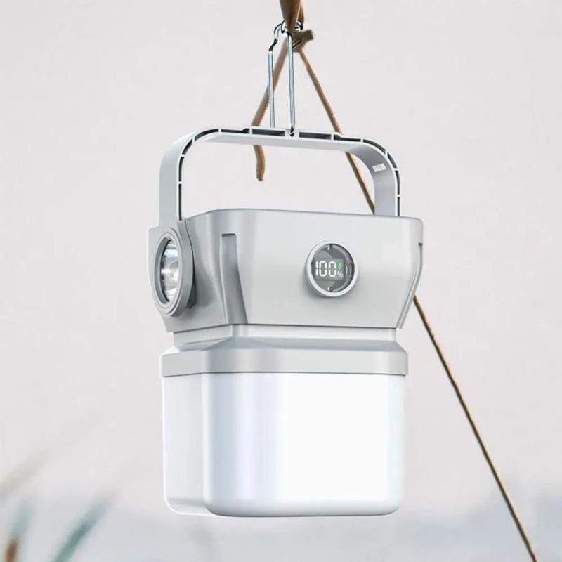 Solar Camping Lamp Portable Outdoor Tent Light Night Emergency Lights Type-C Rechargeable Lantern with Hook Tent Lamp Campinglight