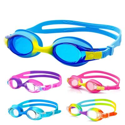 Lunettes de Natation pour Enfants HD Étanches Anti-Buée Galvanoplastie Lunettes Verres Colorés Lunettes de Vue Lunettes de Haute Qualité Réglables