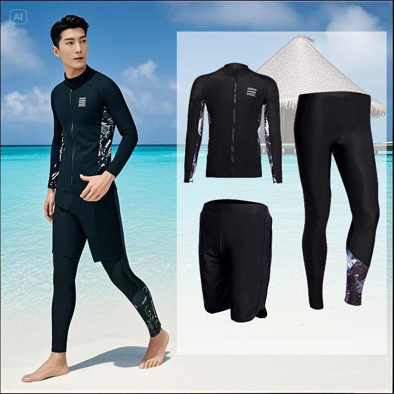 Diving Wetsuit Set Women Quick Dry Long Sleeve Rash Guard Pants 5 Piece Swimwear Snorkeling Surfing Water Sports