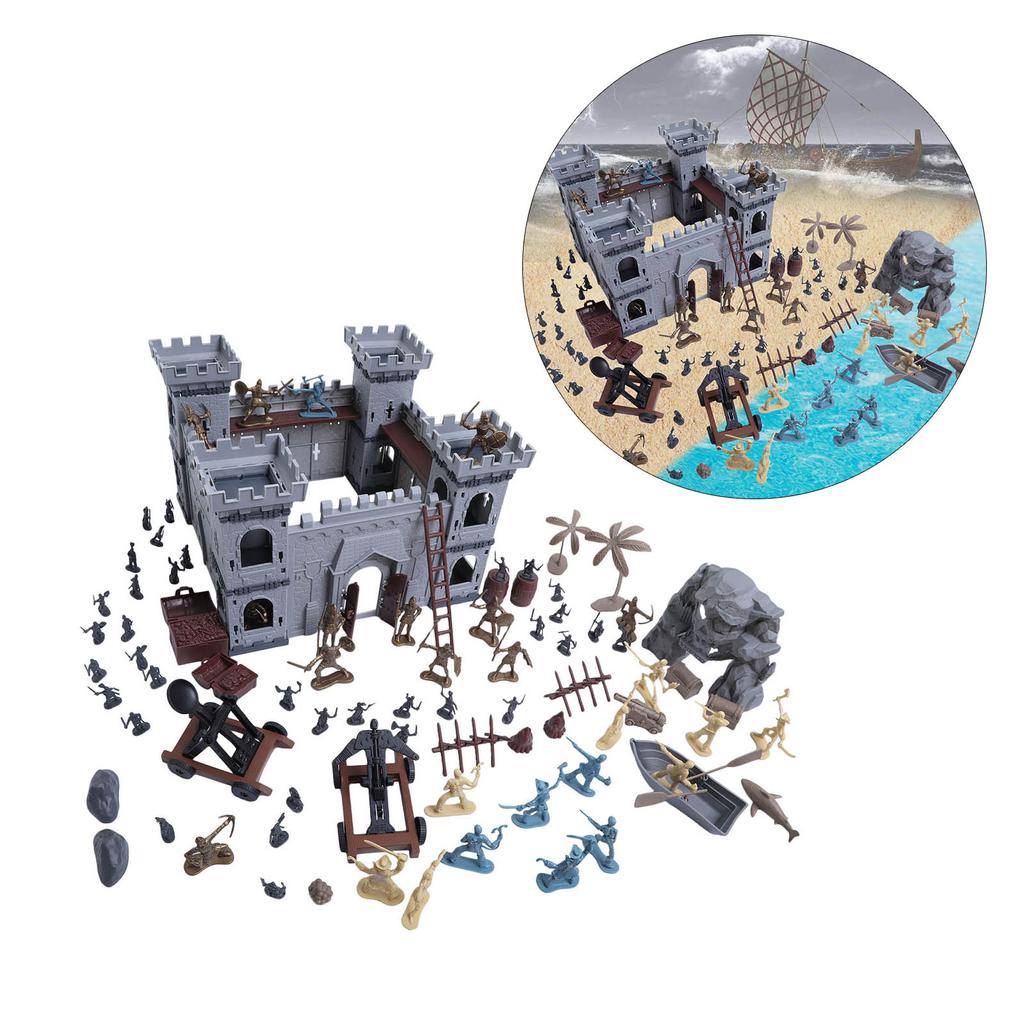 Multipurpose Castles Knights Action Figure Set with Toy Soldiers for Kids Role Playing Fun Aspiring Historians